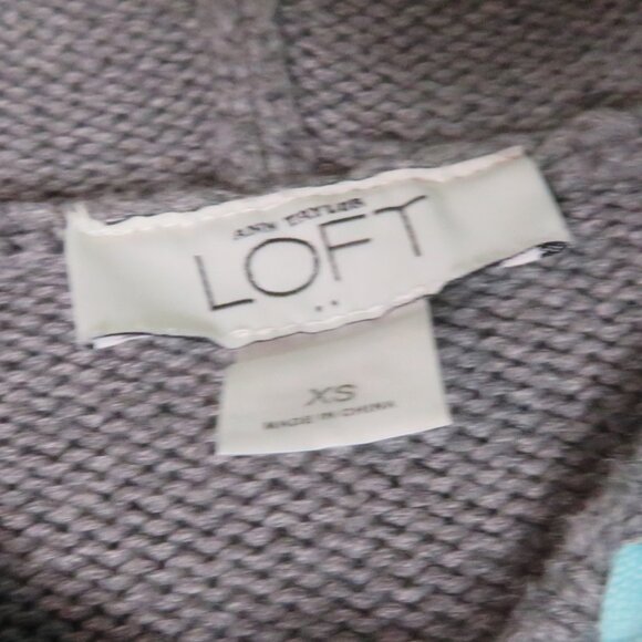 Ann Taylor LOFT Hooded Cardigan LS Sweater Zip Up Size XS - Picture 5 of 5
